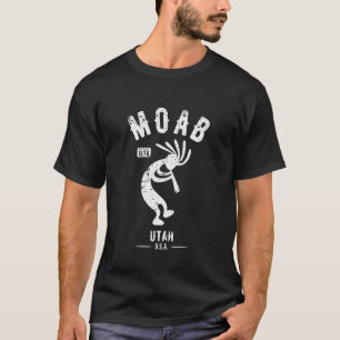 Moab Utah Dancing Kokopelli Souvenir Distressed De T-Shirt