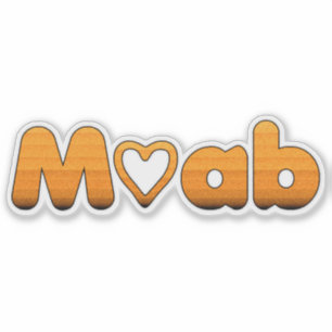 Moab Utah Heart Sticker