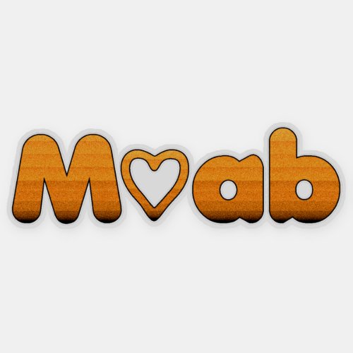 Moab Utah Heart Sticker