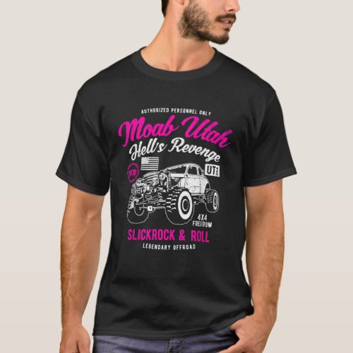 Moab Utah Hells Revenge 4x4 Vintage Distressed Sty T_Shirt