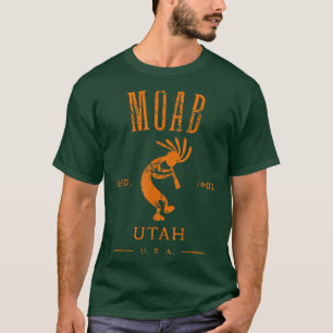 Moab Utah Kokopelli Souvenir Distressed Design  T-Shirt