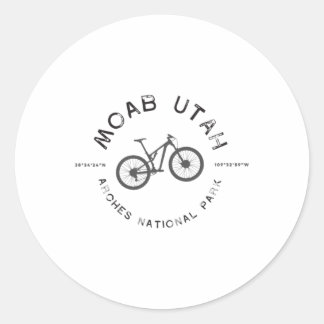 Moab Utah Mountain Biking T  Classic Round Sticker