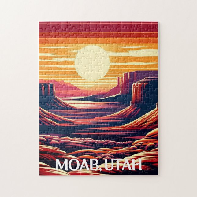 Moab Utah National Parks Sunset Souvenir Gift Jigsaw Puzzle (Vertical)