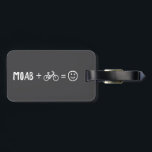 Moab Utah Plus Bikes Makes You Happy Luggage Tag<br><div class="desc">Moab,  just the name evokes visions of cruisin' on your mountain bike over the most epic terrain in the world. Slickrock,  Porcupine Rim,  the trails are legendary. Let the desert take your riding to a new level!</div>