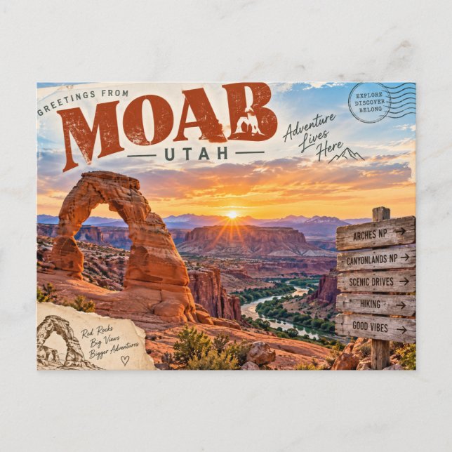 Moab, Utah Postcard (Front)