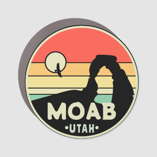 Moab Utah Vintage Desert Sunset Retro Souvenir 60s Car Magnet