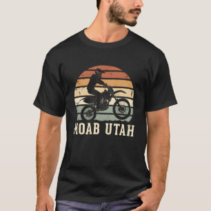 Moab Utah Vintage Dirt Bike Sunset Motocross Rider T-Shirt