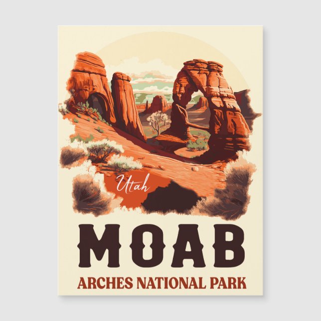 Moab Utah Vintage Sunset Arches Adventure Outdoors (Front)