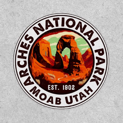 Moab Utah Vintage Sunset Arches Adventure Outdoors Patch