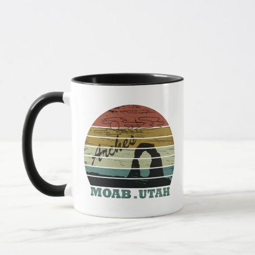 Moab Utah vintage sunset Arches national park Mug