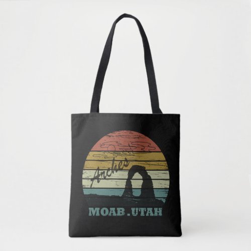 Moab Utah vintage sunset Arches national park Tote Bag