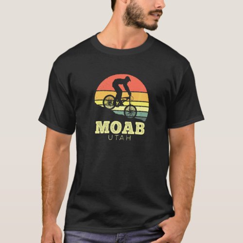 Moab Utah Vintage Sunset Mountain Bike Mtb Outdoor T_Shirt