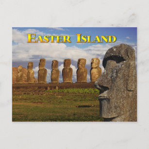 Moai at Ahu Tongariki, Easter Island (Rapa Nui) Postcard