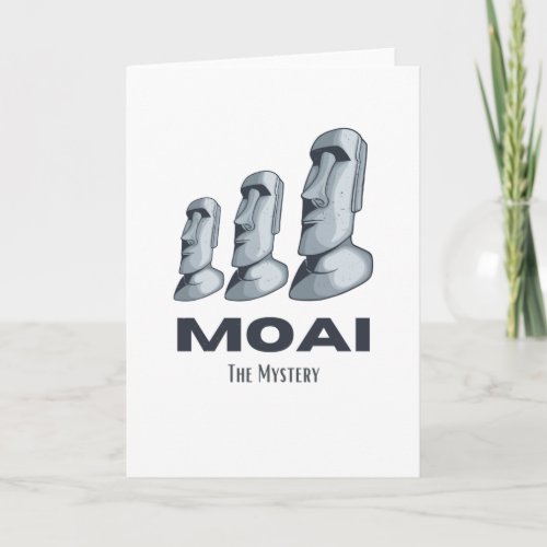 Moai Easter Islands Rapa Nui Statues Heads Mystery Card