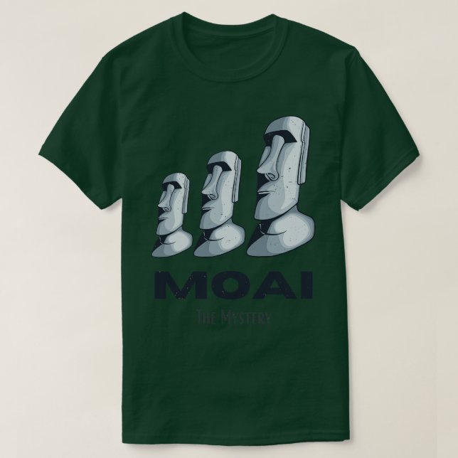 Moai Easter Islands Rapa Nui Statues Heads Mystery T-Shirt (Design Front)