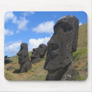 Moai on Easter Island Mouse Pad