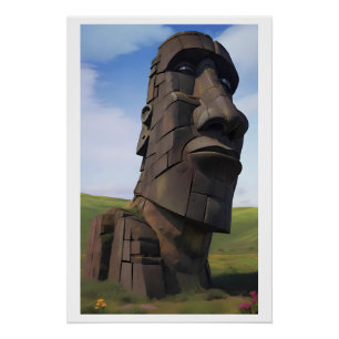 Moai on the Molehill Poster