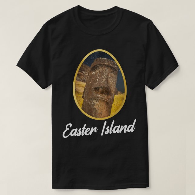 Moai Statue Easter Island At Night Easter Island13 T-Shirt (Design Front)