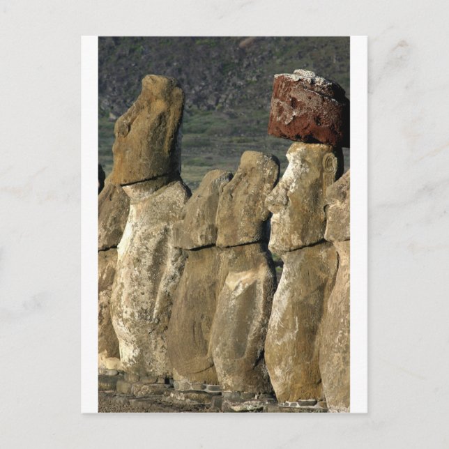 Moai statues on Rapa Nui (Easter Island) Postcard (Front)
