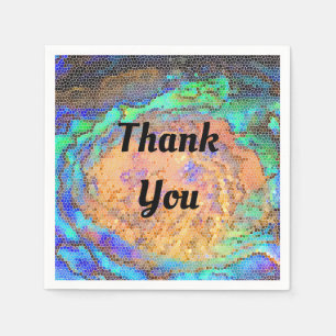 Moaic Appreciation Abalone Shell Bright Thank You Napkins