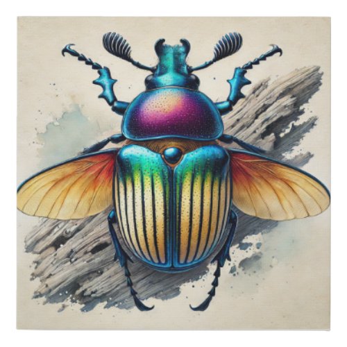 Moala Beetle 270624IREF120 _ Watercolor Faux Canvas Print