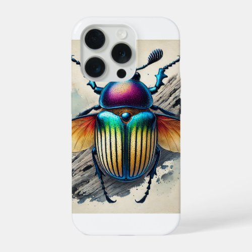 Moala Beetle 270624IREF120 _ Watercolor iPhone 15 Pro Case