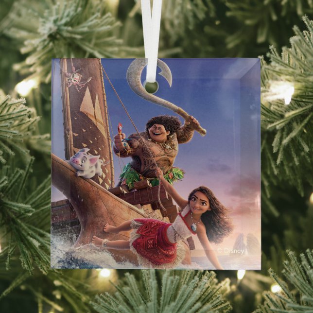 Moana 2 Theatrical Art Glass Ornament (Insitu)