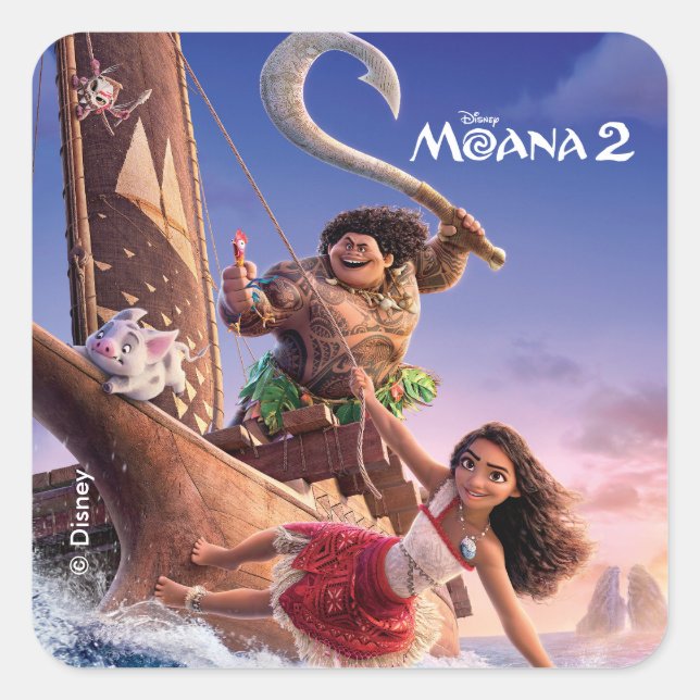 Moana 2 Theatrical Art Square Sticker (Front)