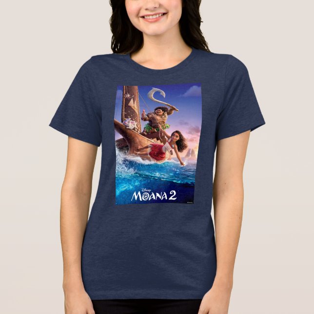 Moana 2 Theatrical Art Tri-Blend Shirt (Front)