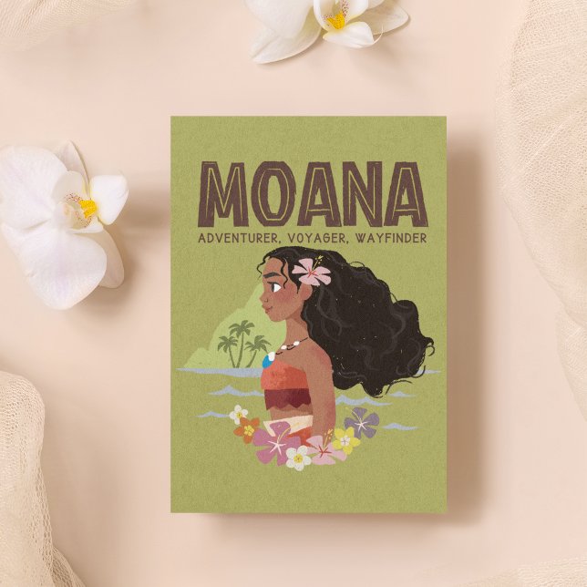 Moana | Adventurer, Voyager, Wayfinder Postcard (Postcard on table)