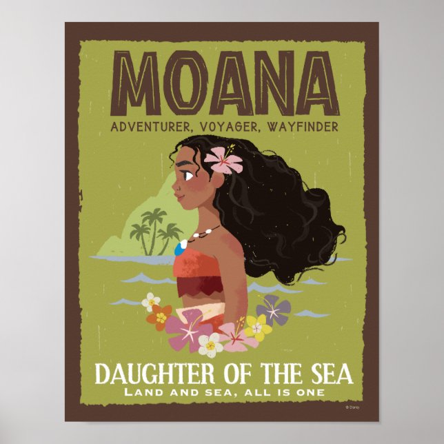 Moana | Adventurer, Voyager, Wayfinder Poster (Front)