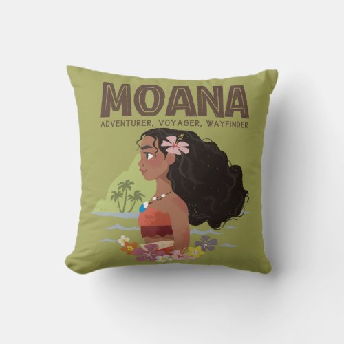 Moana  Adventurer Voyager Wayfinder Throw Pillow