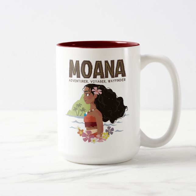 Moana | Adventurer, Voyager, Wayfinder Two-Tone Coffee Mug (Right)
