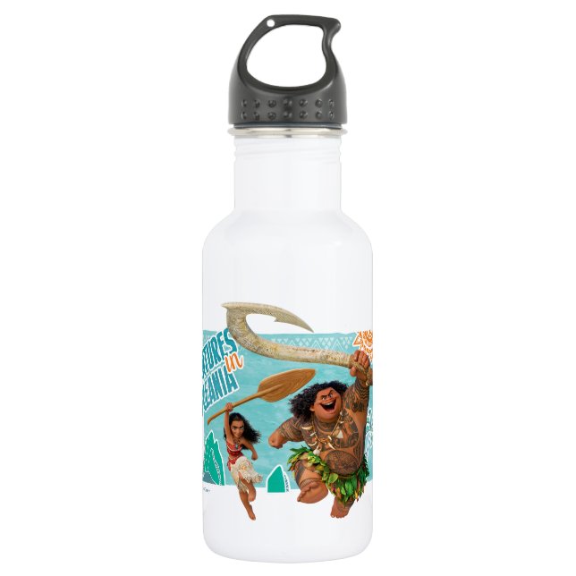 Moana | Adventures In Oceania Stainless Steel Water Bottle (Front)