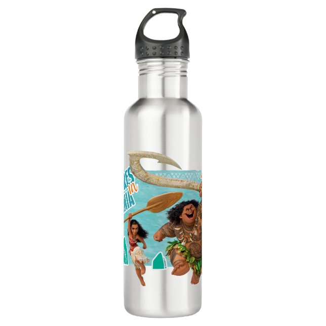Moana | Adventures In Oceania Stainless Steel Water Bottle (Front)