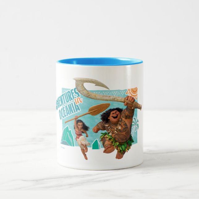 Moana | Adventures In Oceania Two-Tone Coffee Mug (Center)