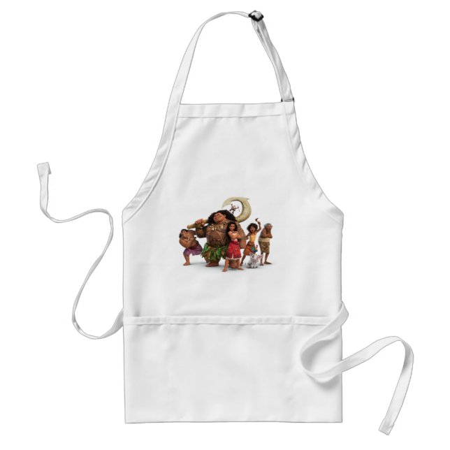 Moana and Crew Adult Apron (Front)