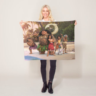 Moana and Crew Fleece Blanket