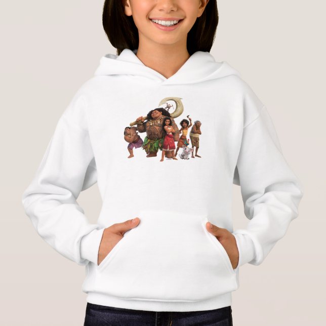 Moana and Crew Hoodie (Front)