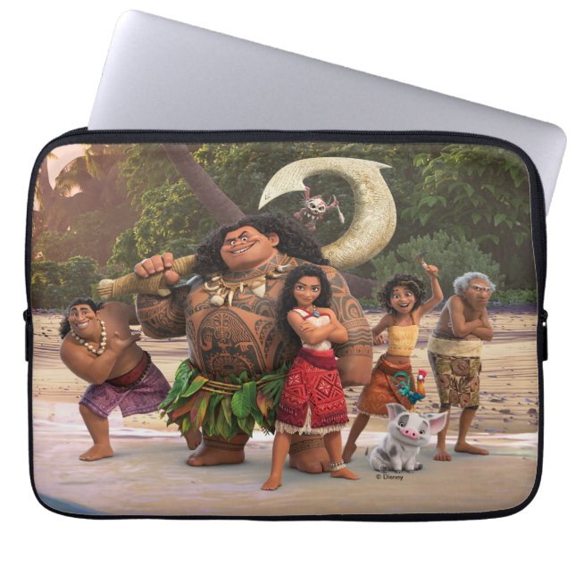 Moana and Crew Laptop Sleeve (Front)