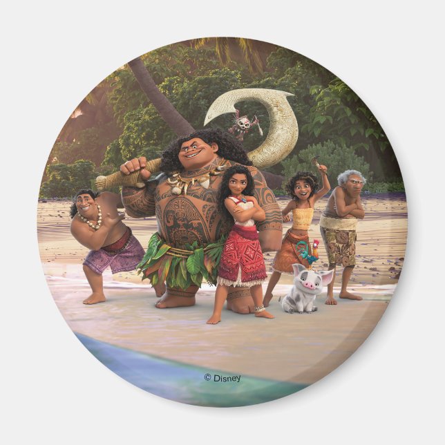 Moana and Crew Magnet (Front)