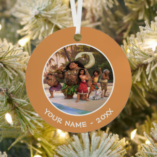 Moana and Crew Metal Ornament