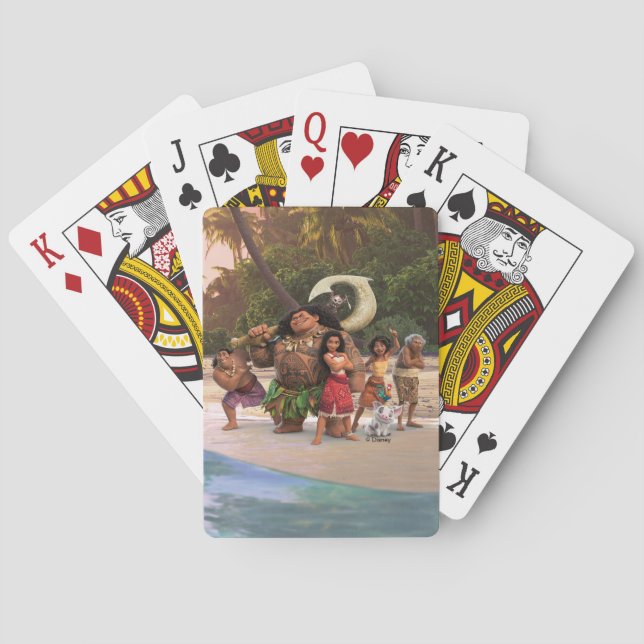 Moana and Crew Playing Cards (Back)