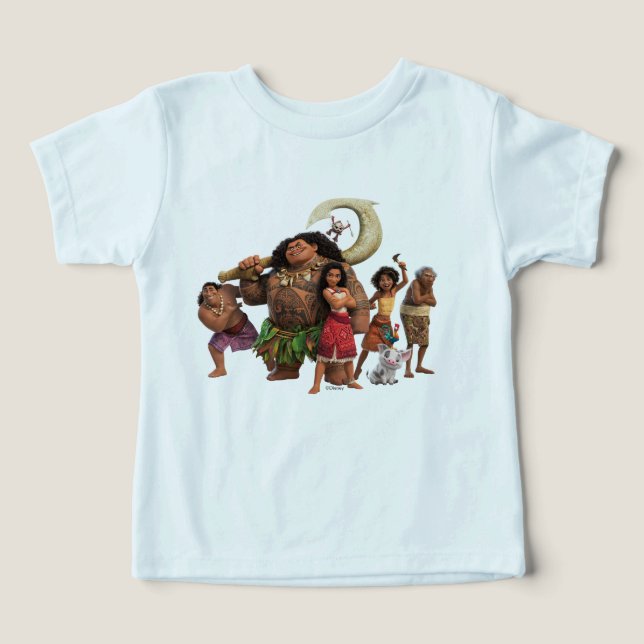 Moana and Crew Toddler T-shirt (Design Front)