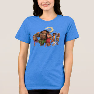 Moana and Crew Tri-Blend Shirt