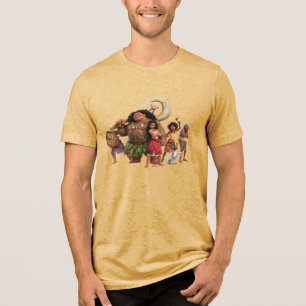 Moana and Crew Tri-Blend Shirt