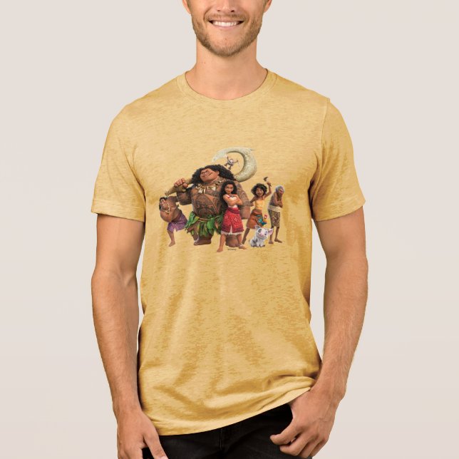 Moana and Crew Tri-Blend Shirt (Front)