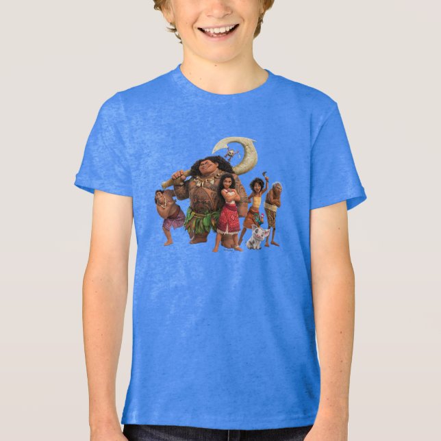 Moana and Crew Tri-Blend Shirt (Front)