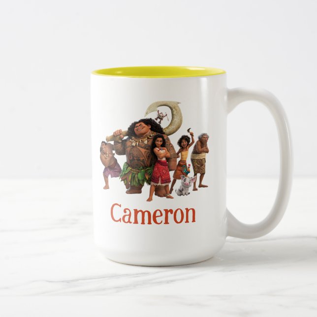 Moana and Crew Two-Tone Coffee Mug (Right)