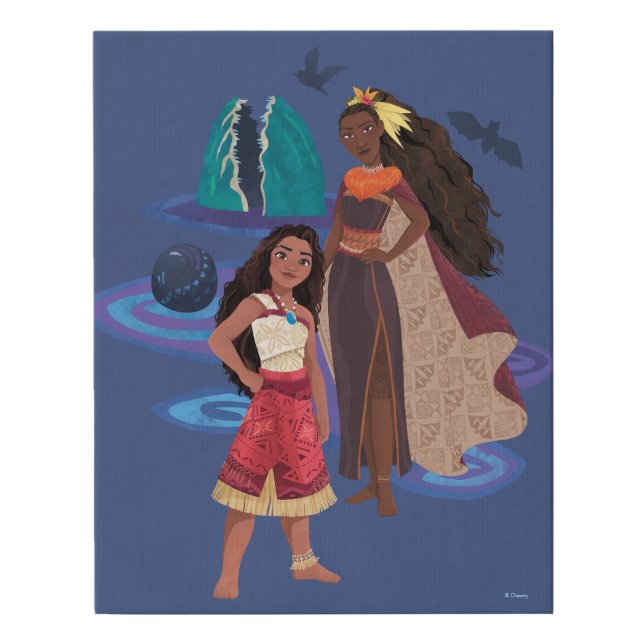 Moana and Matangi Faux Canvas Print (Front)